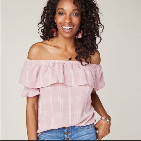 Charming Charlie Tops - Mauve Off-shoulder Top NWOT
